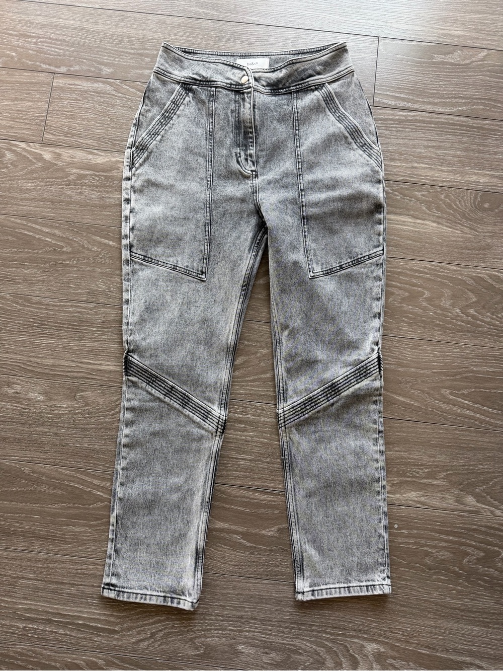 ba&sh Washed Gray Straight-Leg Jeans